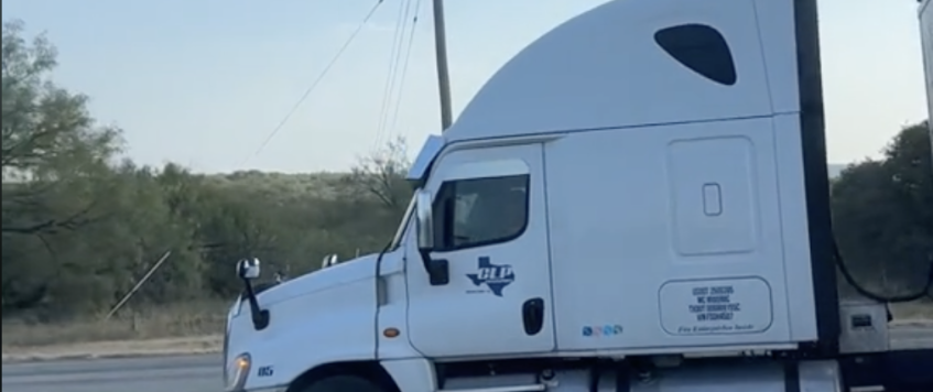 VIDEO: Trucker takes an off-road shortcut